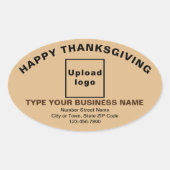 Sticker Ovale Brown de Thanksgiving (Devant)