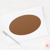 Sticker ovale Brown Russet (Enveloppe)
