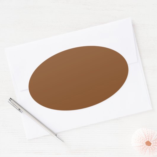 Sticker ovale Brown Russet (Enveloppe)