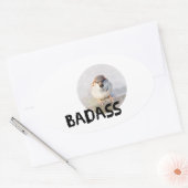 Sticker Ovale Bruant - Badass (Enveloppe)