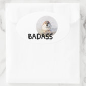 Sticker Ovale Bruant - Badass (Sac)