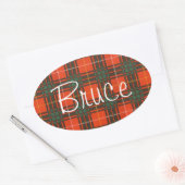Sticker Ovale Bruce Scottish Tartan (Enveloppe)
