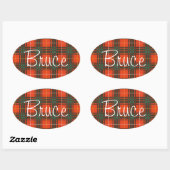 Sticker Ovale Bruce Scottish Tartan (Feuille)