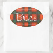 Sticker Ovale Bruce Scottish Tartan (Sac)