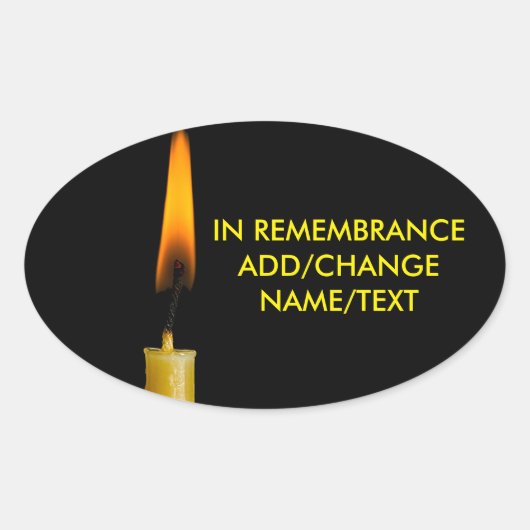 Sticker Ovale Brûler La Bougie Et Votre Version Texte Deux (Devant)
