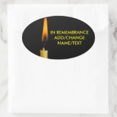 Sticker Ovale Brûler La Bougie Et Votre Version Texte Deux (Sac)