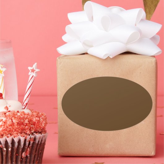 Sticker Ovale Brun foncé (Fête)