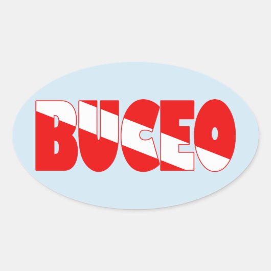 Sticker Ovale Buceo (espagnol) (Devant)