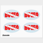Sticker Ovale Buceo (espagnol) (Feuille)