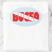 Sticker Ovale Buceo (espagnol) (Sac)