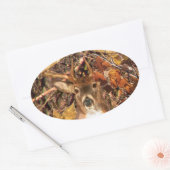 Sticker Ovale Buck in Camo White Tail Deer (Enveloppe)