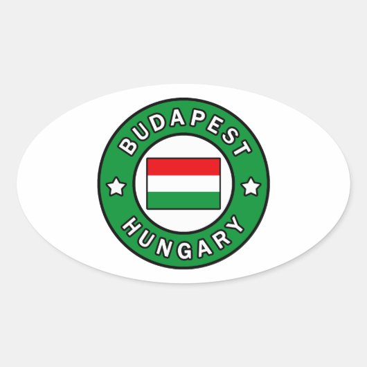 Sticker Ovale Budapest Hongrie (Devant)