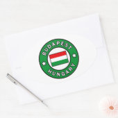 Sticker Ovale Budapest Hongrie (Enveloppe)