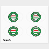 Sticker Ovale Budapest Hongrie (Feuille)