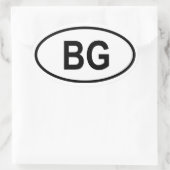 Sticker Ovale Bulgarie "BG" (Sac)