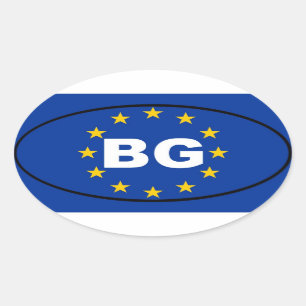 Sticker Ovale Bulgarie - BG - Union européenne