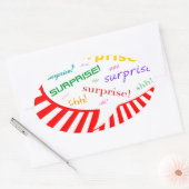 Sticker Ovale bulle de discussion de la fête surprise (Enveloppe)