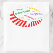 Sticker Ovale bulle de discussion de la fête surprise (Sac)