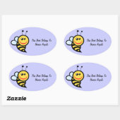 Sticker Ovale Bumblebee Plaque (Feuille)