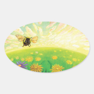 Sticker Ovale Bumblebee sur l'Horizon