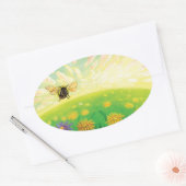 Sticker Ovale Bumblebee sur l'Horizon (Enveloppe)