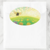 Sticker Ovale Bumblebee sur l'Horizon (Sac)