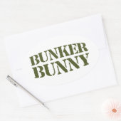 STICKER OVALE BUNKER BUNNY (Enveloppe)