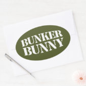 STICKER OVALE BUNKER BUNNY (Enveloppe)