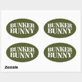 STICKER OVALE BUNKER BUNNY (Feuille)