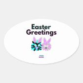 Sticker ovale Bunny Fuzzies (Devant)