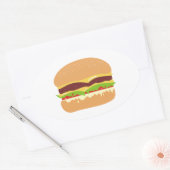 Sticker Ovale burger (Enveloppe)