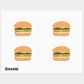 Sticker Ovale burger (Feuille)