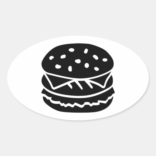 Sticker Ovale Burger (Devant)