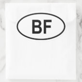 Sticker Ovale Burkina Faso "BF" (Sac)
