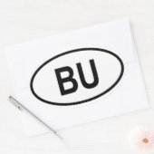 Sticker Ovale Burundi "BU" (Enveloppe)