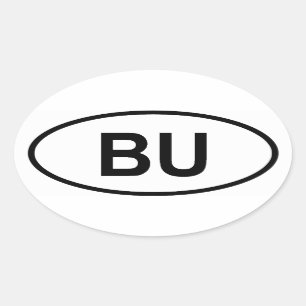 Sticker Ovale Burundi "BU"
