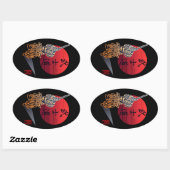 Sticker Ovale Bushido (Feuille)