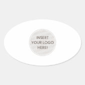 Sticker Ovale BUSINESS LOGO professionnel simple emballage moder (Devant)
