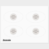 Sticker Ovale BUSINESS LOGO professionnel simple emballage moder (Feuille)