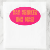 Sticker Ovale Buveur de jour Uno Mas (Sac)