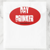 Sticker Ovale buveur du jour de la bière (Sac)