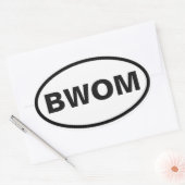 STICKER OVALE BWOM (Enveloppe)
