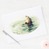 Sticker Ovale Ça Finit ! Bouton de canard (Enveloppe)