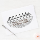 Sticker Ovale Cadeau de Fête de Fiançailles Impression d'Art (Enveloppe)