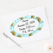 Sticker Ovale Cadeaux Circus Elephant (Enveloppe)