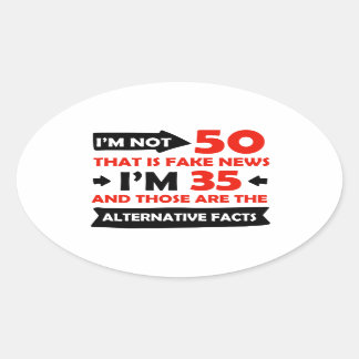 Sticker Ovale Cadeaux d'anniversaire de 50e année