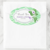 Sticker Ovale Cadre Floral (Sac)