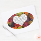 Sticker Ovale Cadres cardiaques 1 + votre photo (Enveloppe)