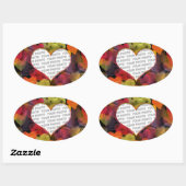 Sticker Ovale Cadres cardiaques 1 + votre photo (Feuille)