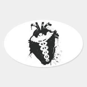 Sticker Ovale caduceus anatomic
